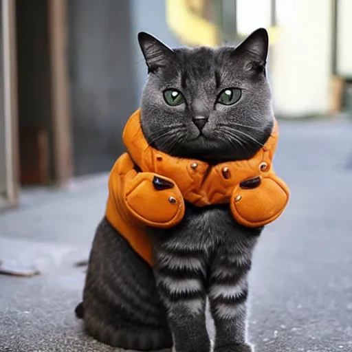 Cat wearing hotsell a coat