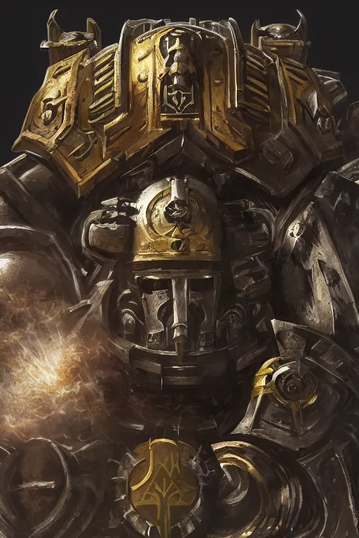 Image similar to armor portrait heros warhammer 4 0 k horus heresy fanart - the primarchs emperor by johannes helgeson animated with vfx concept artist & illustrator global illumination ray tracing hdr fanart arstation zbrush central hardmesh 8 k octane renderer comics stylized