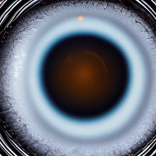 Image similar to infinity reflected in an eye macro