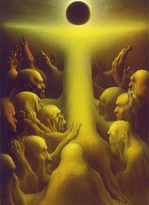 Image similar to the nine spheres of heaven from dante's divine comedy. highly detailed painting by zdzisław beksinski and henry fuseli. 8 k