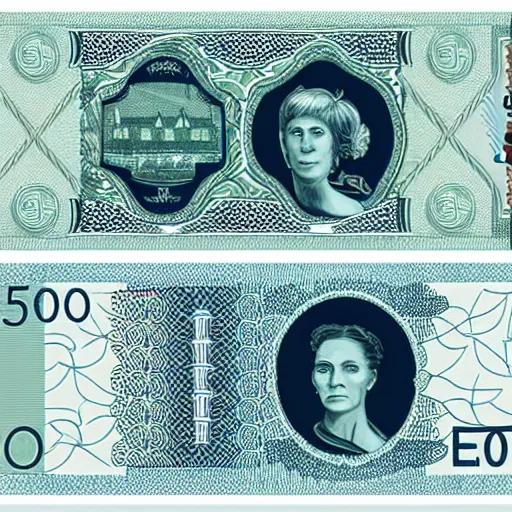 Image similar to concept design of british £ 5 0 note for the year 2 0 3 3