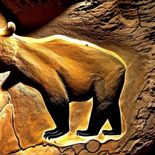 Image similar to bear - totem, chauvet cave art