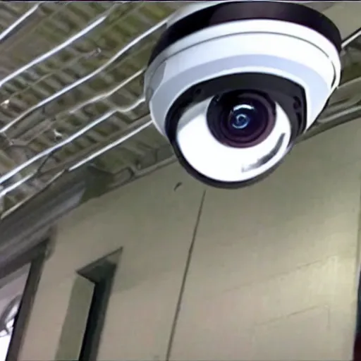 Prompt: security camera footage