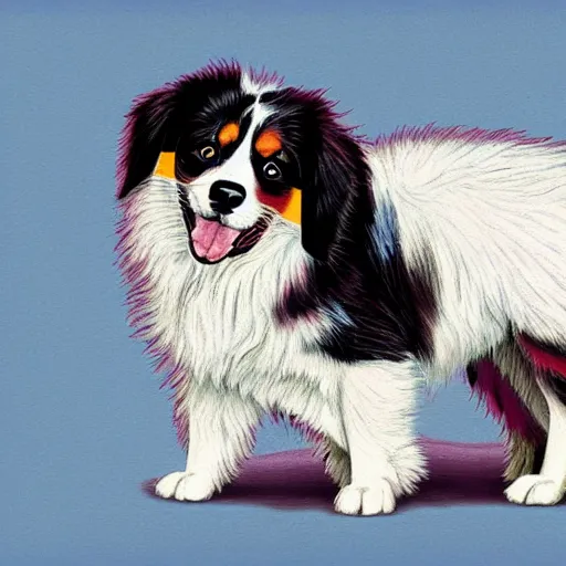 Image similar to australian shepherd in the court of the crimson king