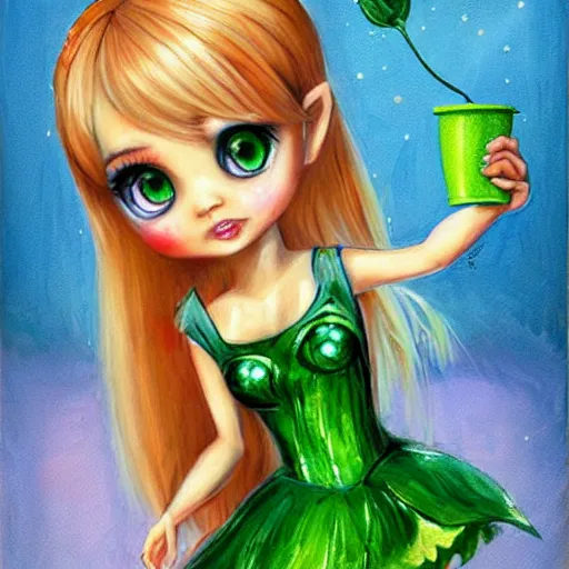 Chibi Tinkerbell In Short Green Dress