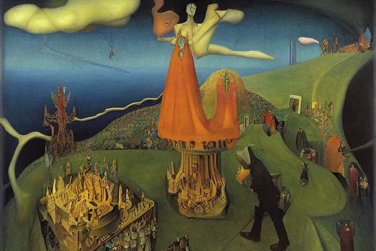 Image similar to the wake of the unseen object,by Remedios Varo and Nicholas Roerich and Adolf Wölfli and ford madox brown, symbolist, dramatic lighting, elaborate geometric ornament, cool blue and green colors, Art Brut, smooth, sharp focus, extremely detailed