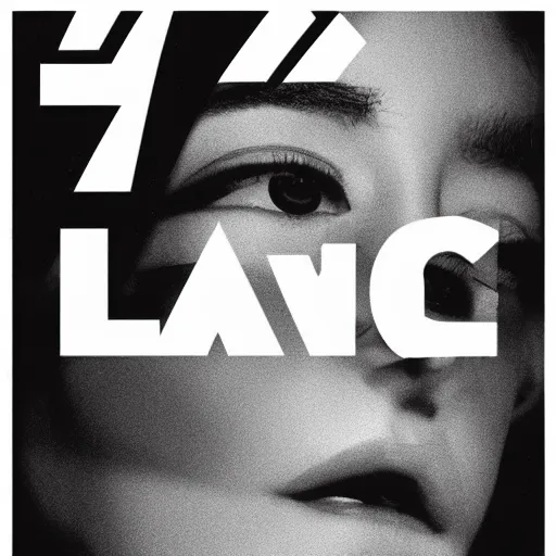 Image similar to black on white editorial typography cover for balenciaga in style of david rudnick, y 2 k