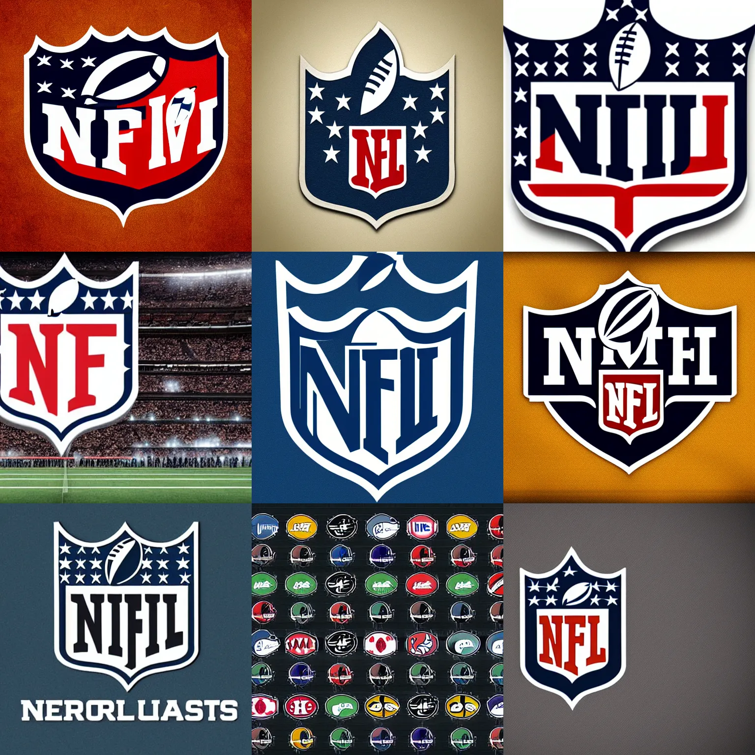 Prompt: NFL sport logo for nerds
