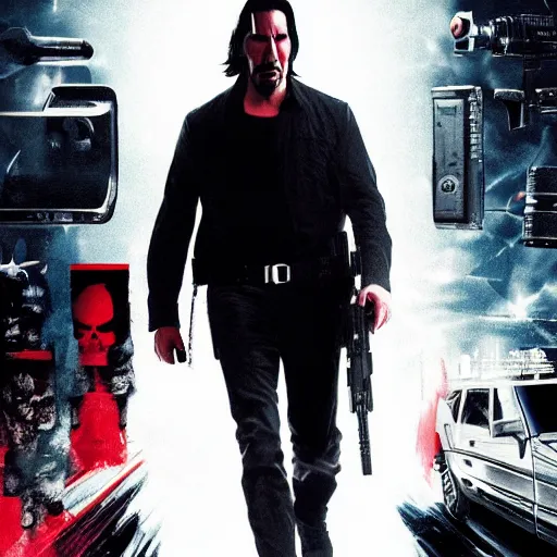 Image similar to Keanu reeves as The punisher 4K detail