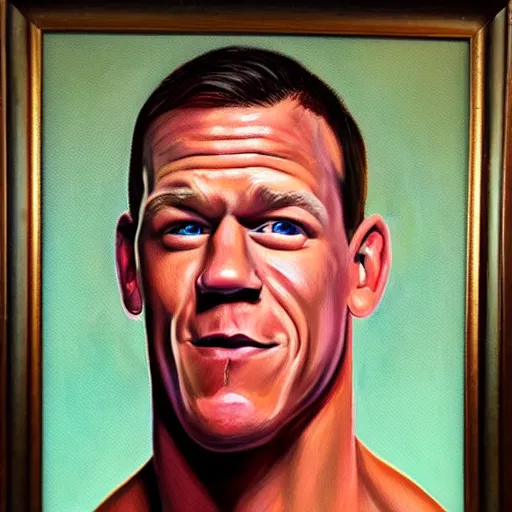 Prompt: john cena, oil painting