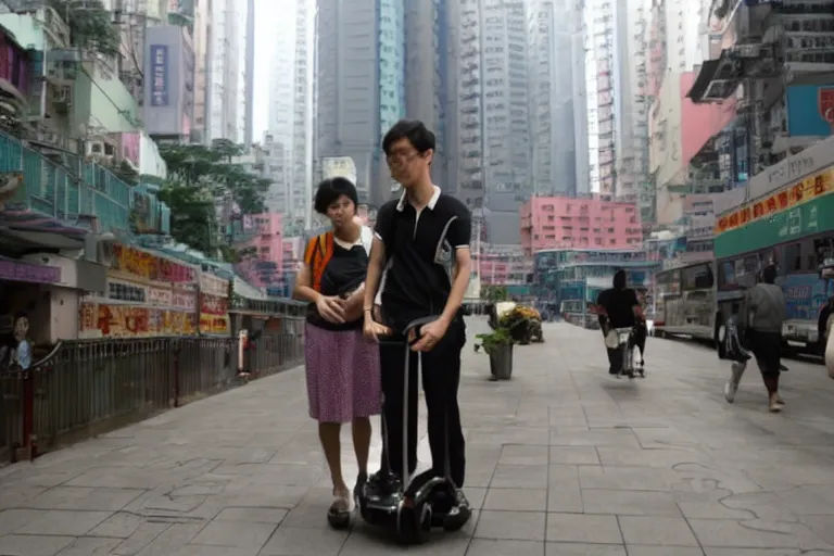 Image similar to robots helping elderly tourists in Hong Kong by Roger Deakins