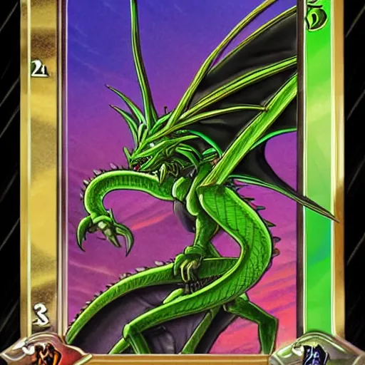 Prompt: yu - gi - oh card of a dragon