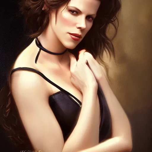 Image similar to the ultimate vampire, kate beckinsale, smokey eyes, trending on / r / moreplatesmoredates, oil on canvas artstation by j. c. leyendecker and edmund blair leighton and charlie bowater octane render