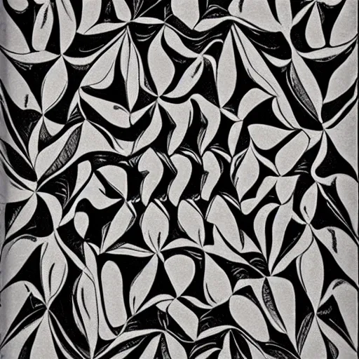 Image similar to Crab tessellation, by M.C. Escher, lithograph, 1959