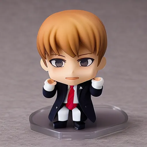 Prompt: doanld trump nendoroid in a jar photo