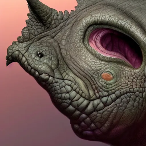 Prompt: sexy and cute face of baby triceratops made by nebula space, face only, big smile, pencil drawing, pastel, smooth, by marc simonetti
