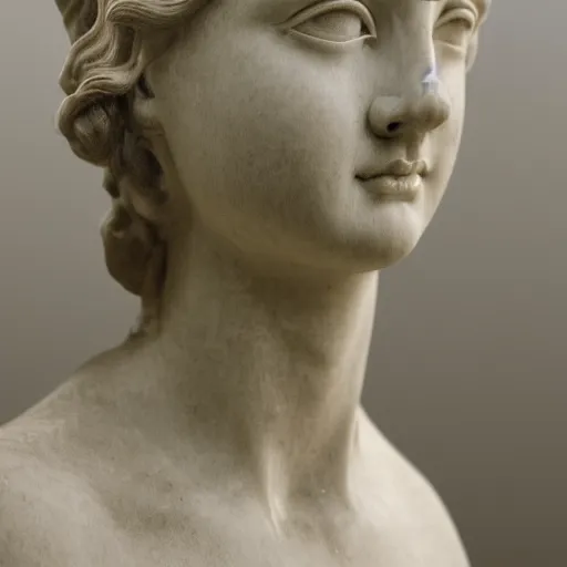 Image similar to beautiful face young ancient greek pious woman marble sculpture, dynamic lighting, cinematic, establishing shot, extremely high detail, shining, photo realistic, cinematic lighting, intricate line drawings, 8k resolution