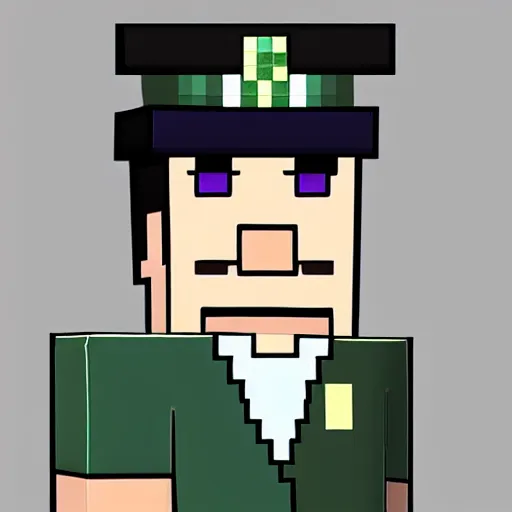 Prompt: jotaro in minecraft