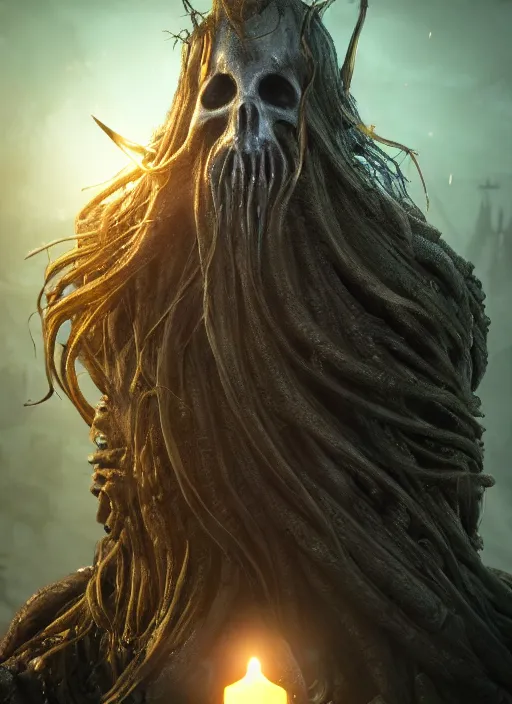 Prompt: davy jones, ultra detailed fantasy, elden ring, realistic, dnd character portrait, full body, dnd, rpg, lotr game design fanart by concept art, behance hd, artstation, deviantart, global illumination radiating a glowing aura global illumination ray tracing hdr render in unreal engine 5