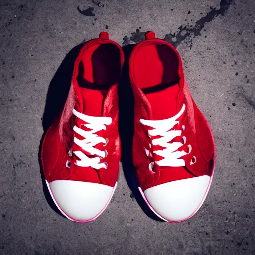 Image similar to sonic the hedgehog holding up foot wearing red shoe, mouldy stinky sweaty dank moist backlit rim lighting professional foot photography