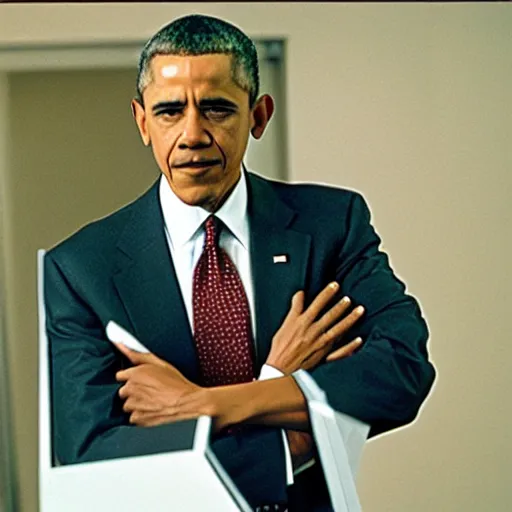 Image similar to Barrack Obama in American Psycho (1999)