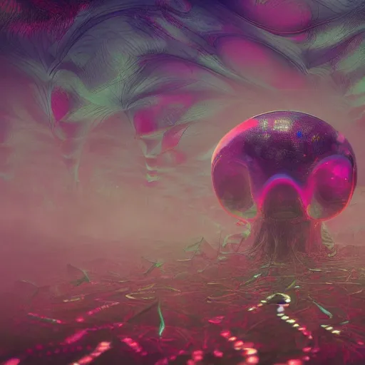 Image similar to psychedelic nightmare, miyazaki, octane render, 8k, ultra detailed