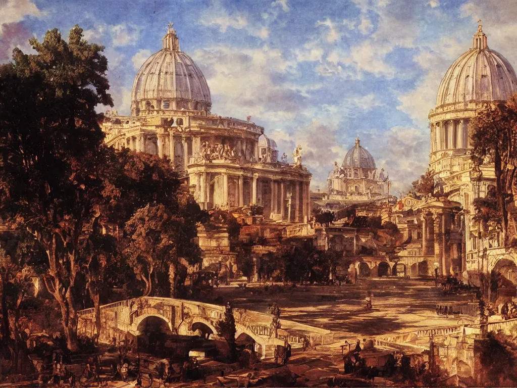 Image similar to vision of rome by adolf hiremy hirschl