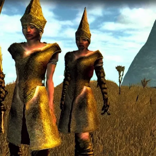 Image similar to a still of the movie role models, 2 0 0 2 the elder scrolls iii : morrowind visuals aesthetic