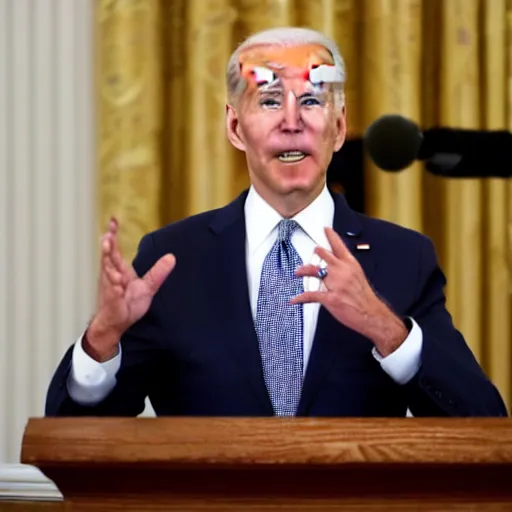 Image similar to Laser Beam Eyes Joe Biden