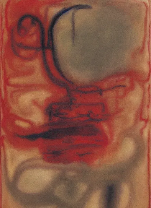 Image similar to biomechanical talisman of a spell for the emanation of yoth that requires a child's blood by maggi mcdonald, mark rothko, sabina klein