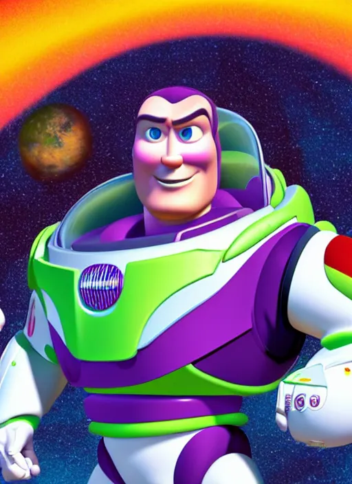 Image similar to film still of tom selleck as buzz lightyear, 4 k