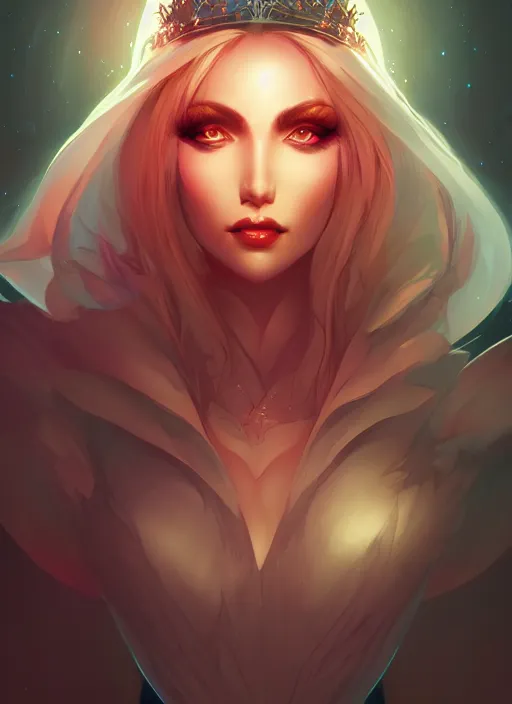 Image similar to queen of the night wide angle view, highly detailed, artgerm style, artstation, soft light, sharp focus, illustration, character design, concept art