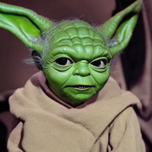 Image similar to Yoda in drag