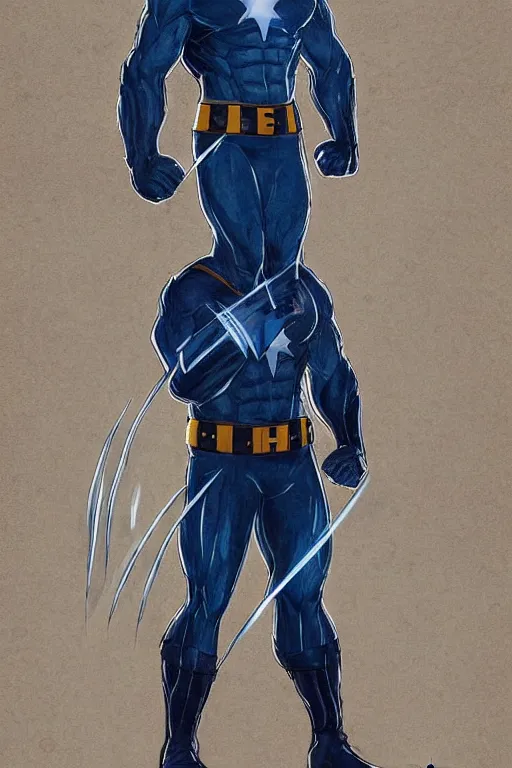 Image similar to full body portrait of joe biden as wolverine superhero, concept art, detailed, intricate, coherent