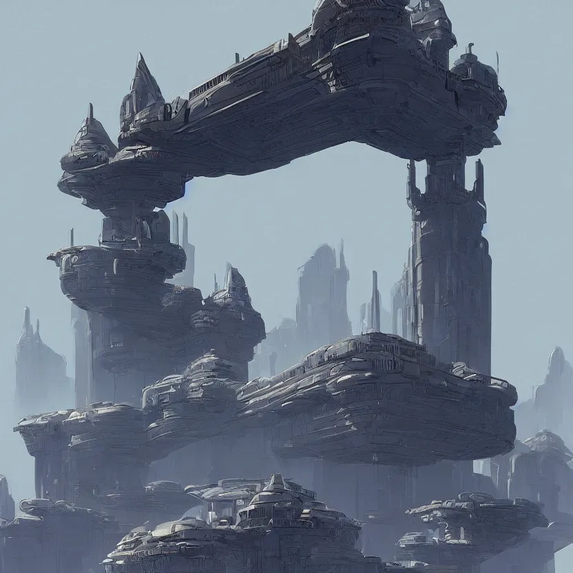Prompt: a futuristic castle in the middle of a siege in the style of syd mead in the style of jean giraud trending on artstation deviantart pinterest detailed realistic hd 8 k high resolution