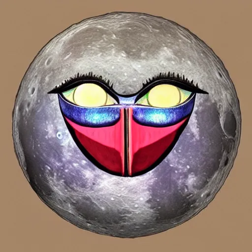 Prompt: “ the moon from majora ’ s mask, zelda ”