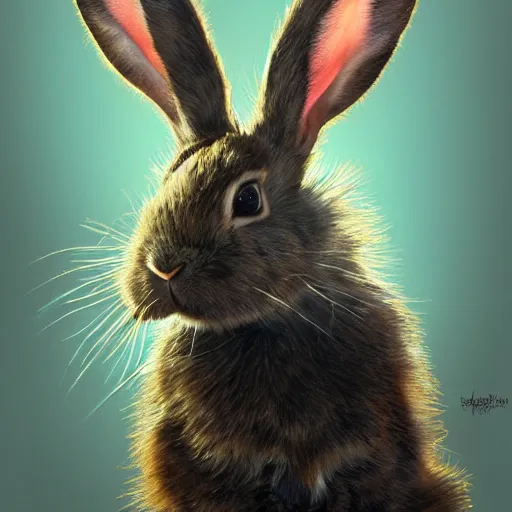 Image similar to a painting of a punk rabbit, elegant, highly detailed, digital painting, artstation, concept art, matte, sharp focus, highly detailed, 4 k, hdr, smooth, sharp focus, high resolution, award - winning photo, photorealistic, art by artgerm and greg rutkowski and alphonse mucha, large shot