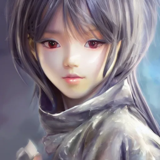 Image similar to dynamic composition, motion, ultra-detailed, incredibly detailed, a lot of details, amazing fine details and brush strokes, colorful and grayish palette, smooth, HD semirealistic anime CG concept art digital painting, watercolor oil painting of a young C-Pop idol girl, by a Chinese artist at ArtStation, by Huang Guangjian, Fenghua Zhong, Ruan Jia, Xin Jin and Wei Chang. Realistic artwork of a Chinese videogame, gradients, gentle an harmonic grayish colors.