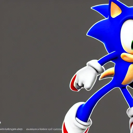 Image similar to Sonic in the style in PlayStation graphics