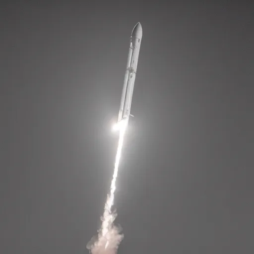 Prompt: SpaceX starship full stack launching from Boca Chica Texas to the moon, black and white, award winning photography, 4k