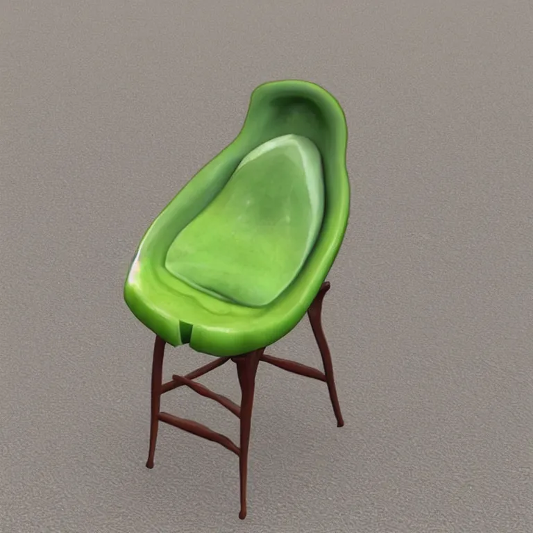 Image similar to realistic avocado chair