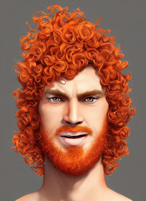 Image similar to illustration of curly orange hair men as a pixar film poster, smooth, intricate, octane, reflects, masterpiece artwork, ultra detailed, artgerm, digital art, trending on artstation, behance, deviantart