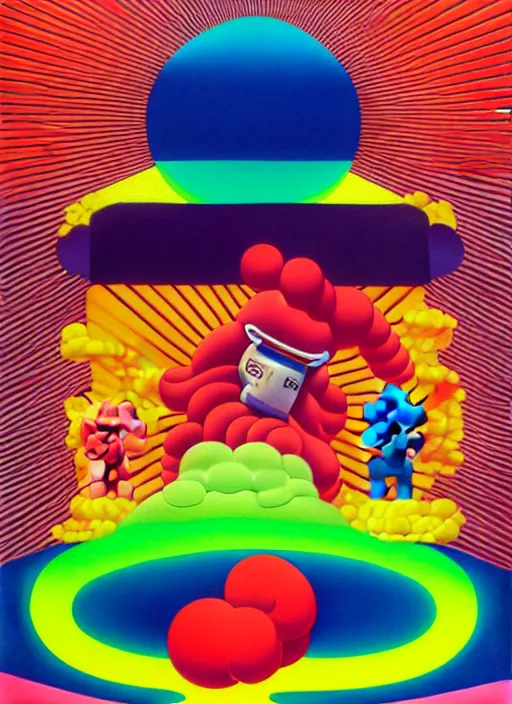 Image similar to cartoon explosion by shusei nagaoka, kaws, david rudnick, airbrush on canvas, pastell colours, cell shaded!!!, 8 k