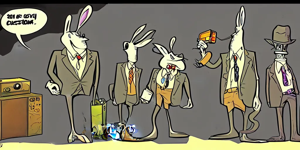 Image similar to cartoon concept art from sam and max