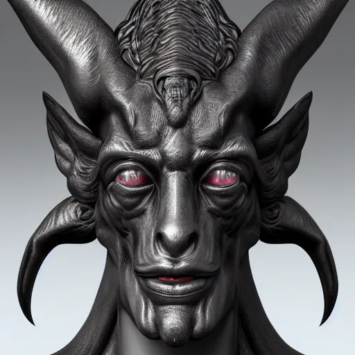 Image similar to a portrait of baphomet, 8 k, zbrush, octane, 8 k, incredibly detailed