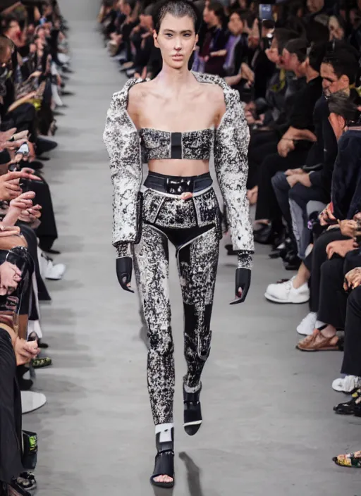 Image similar to hyperrealistic and heavy detailed balenciaga runway show of mortal kombat, leica sl 2 5 0 mm, vivid color, high quality, high textured, real life