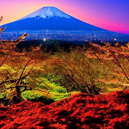Image similar to photo of landscape of Mount Fuji,Japan beautiful lighting