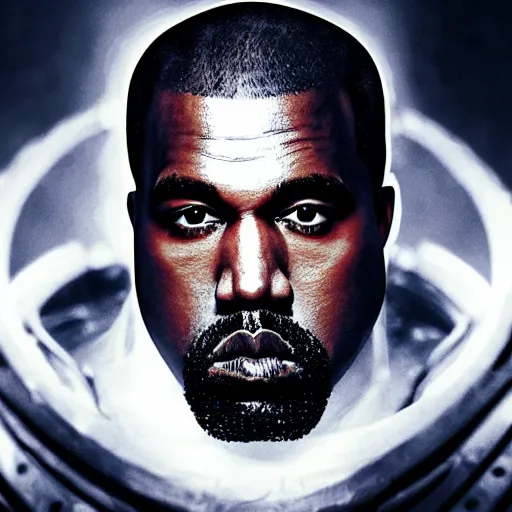 Prompt: Portrait of Kanye West as the emperor of humanity from warhammer 40k in Gears of War, splash art, movie still, detailed face, photorealistic facial features, cinematic lighting, dramatic, octane render, long lens, shallow depth of field, bokeh, anamorphic lens flare, 8k, hyper detailed, 35mm film grain