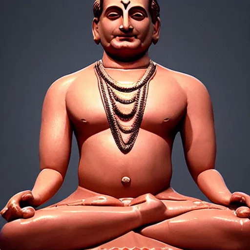 Image similar to Steve Carell meditate as a Hindu god who has four arms