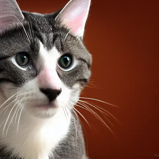 Image similar to portrait of a cute cat by elke vogelsang